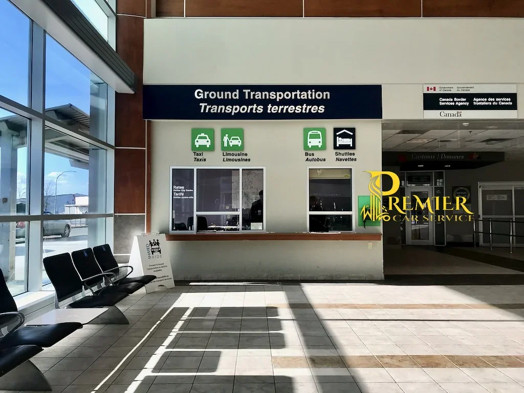 Halifax Stanfield Airport Ground Transportation Inspector (GTI) booth — give your name here so your driver can be called up